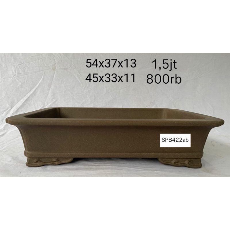 pot keramik bonsai import premium persegi panjang