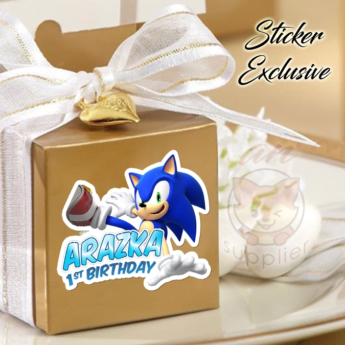 

50 STIKER / STICKER SONIC 2-2 UTK BAG / BENTO / SOUVENIR ULTAH ULANG TAHUN