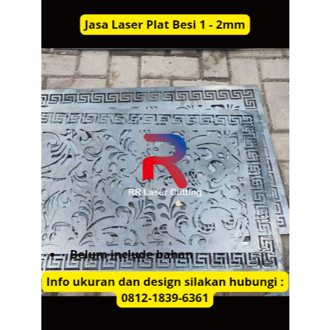 Laser Cutting Plat Besi - Custom