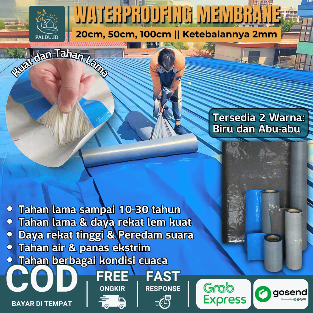 COD Waterproofing Membrane Lakban Anti Bocor Pelapis Atap Bocor Waterproof Lakban Atap