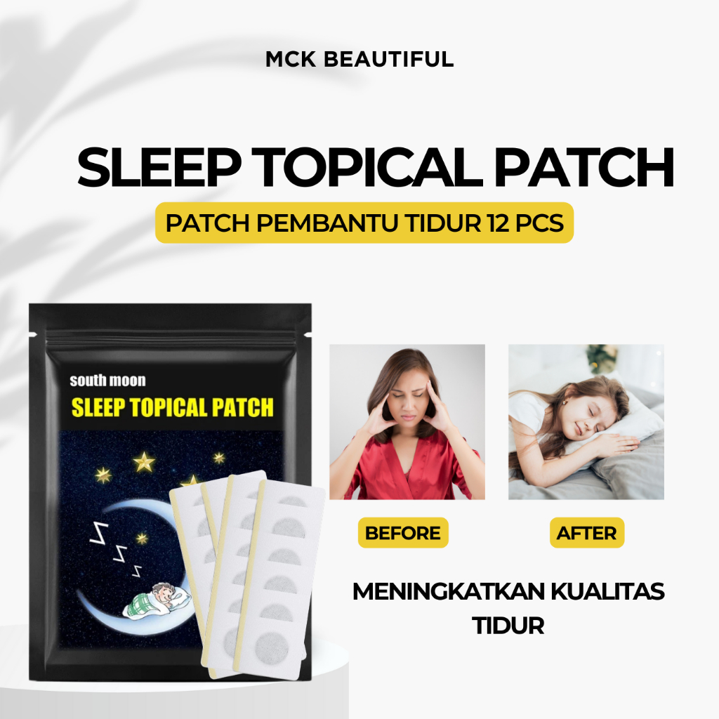 Sleep Patch Bantu Tidur Melatonin Herbal Koyo Insomnia ISI 12 PCS Sulit Tidur Susah Tidur Glow KOREA