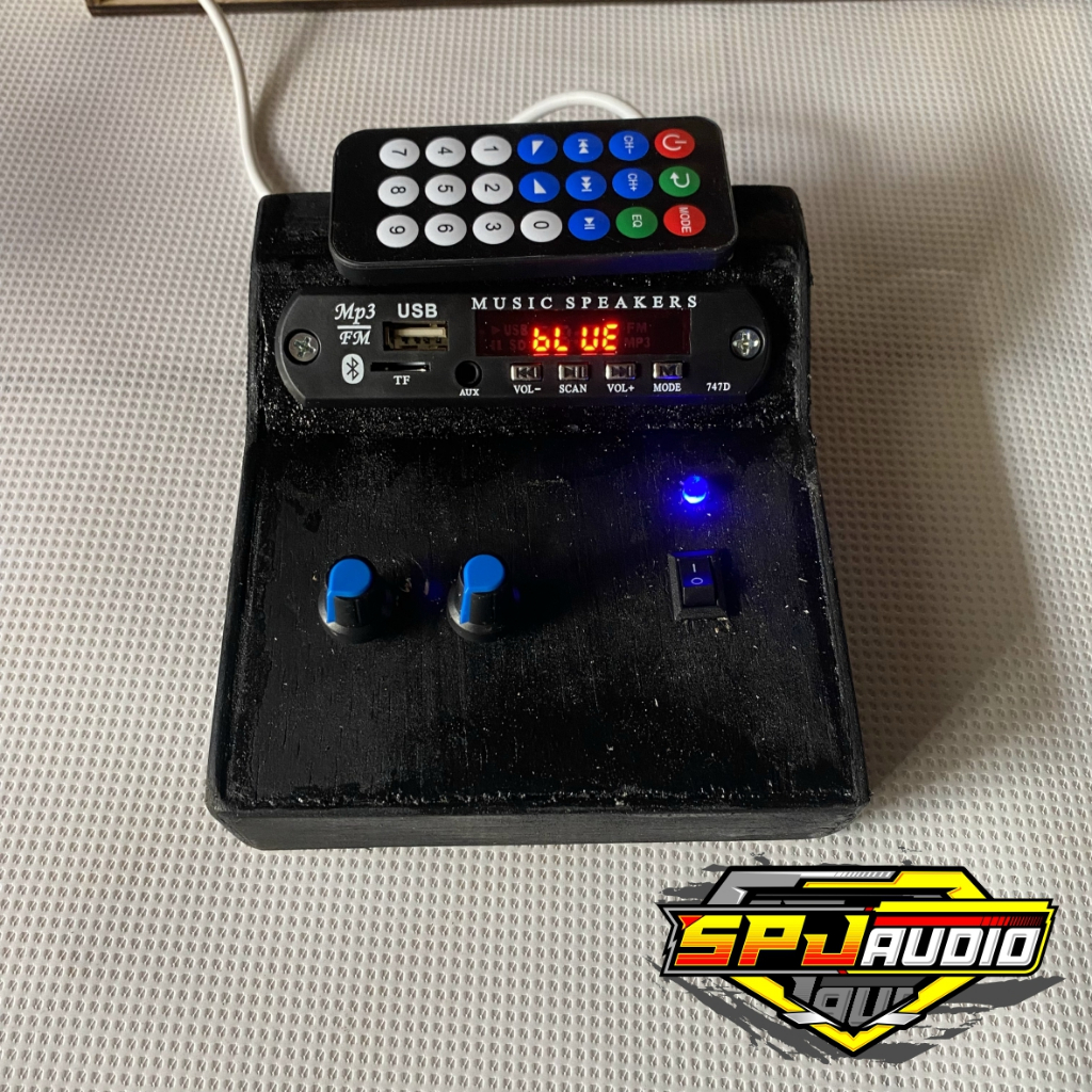 Box Power Audio Amplifier Ampli mini Paket Lengkap Siap Cek Sound Miniatur SPJ AUDIO
