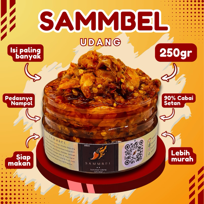 

Sambal Udang Pedas Gurih SAMMBEL – Rasa Premium, Cocok untuk Semua Menu (250gr)
