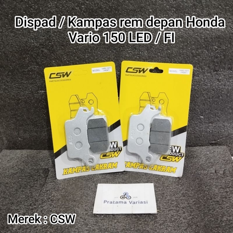 [CSW] Dispad Kampas Rem Depan - Honda Vario 150 LED / Vario 160 CBS Kaliper Tokico