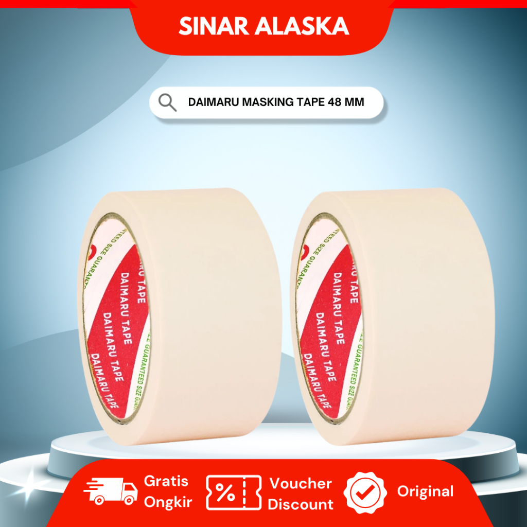 

Daimaru Lakban Kertas Warna Krem 48 mm x 21 m