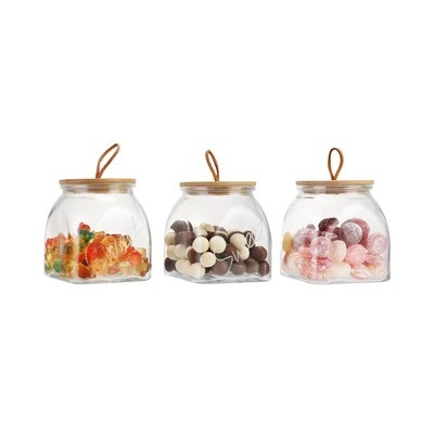 Informa Set 3 Pcs Wiley Stoples Kaca / Toples Kaca Unik Untuk Lebaran