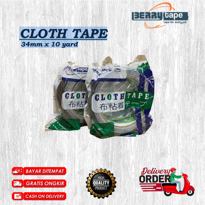CLOTH TAPE LAKBAN JILID - BERRY TAPE LAKBAN - LAKBAN JILID HITAM