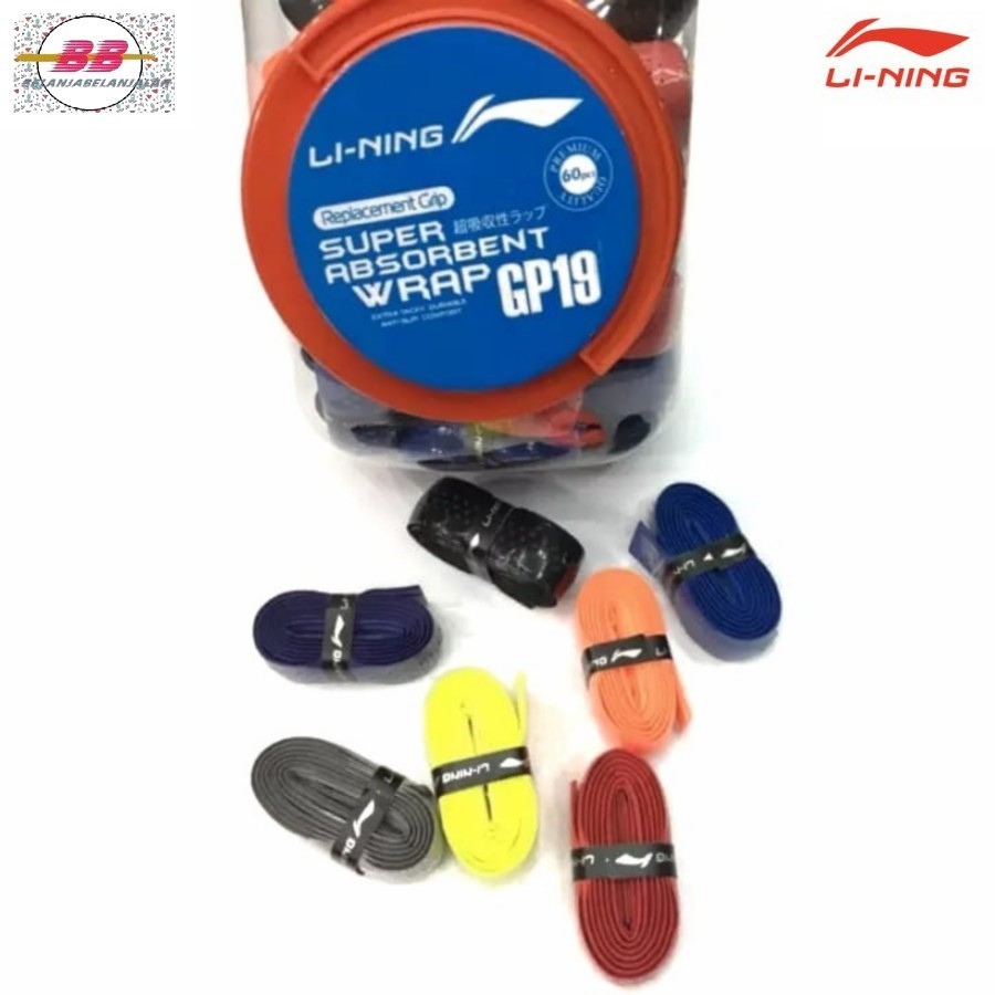 Grip Raket Badminton Lining GP 19 - Karet Tebal