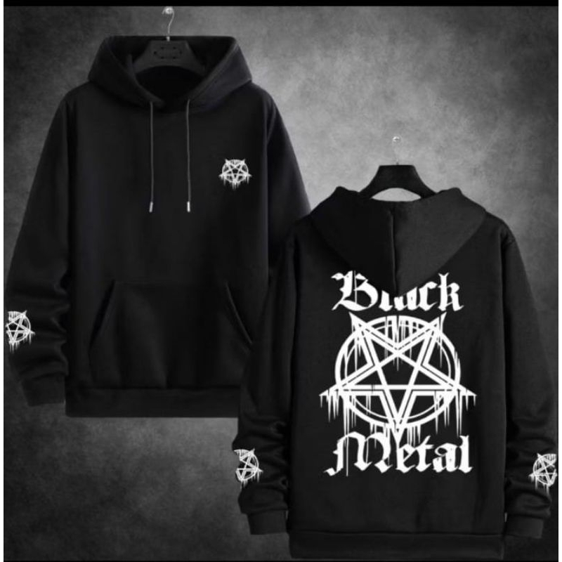 Sweater hoodie pria wanita distro gambar depan belakang