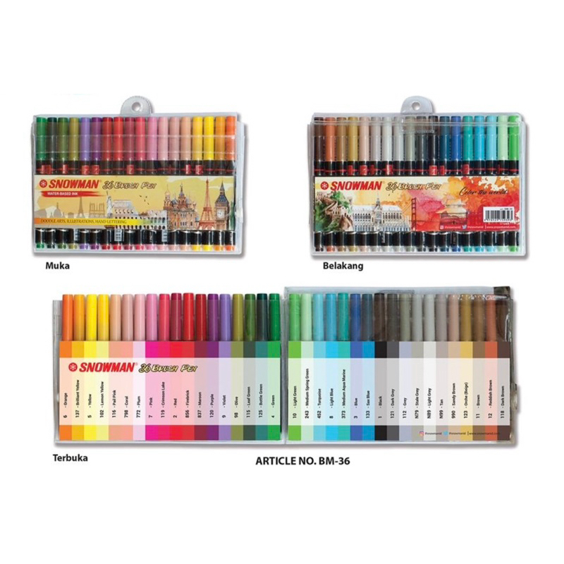 

BRUSH PEN SNOWMAN ISI 36 - BM 36