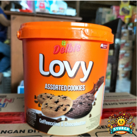 

Delbis Lovy Assorted Cookies Coffeccino & Chocobutter Timba Dus (isi 6@280 g)