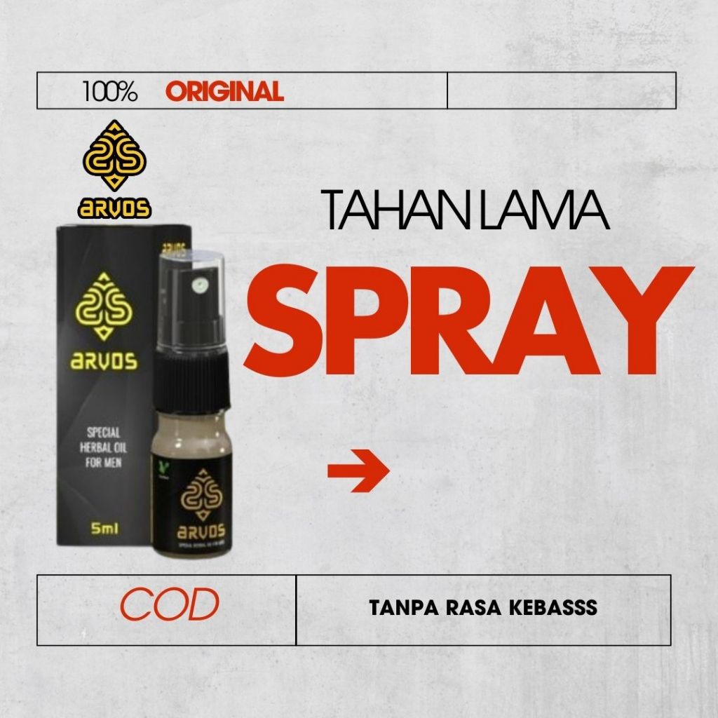 ARVOS SPRAY Obat Spray kuat Penguat tahan lama Pria BPOM