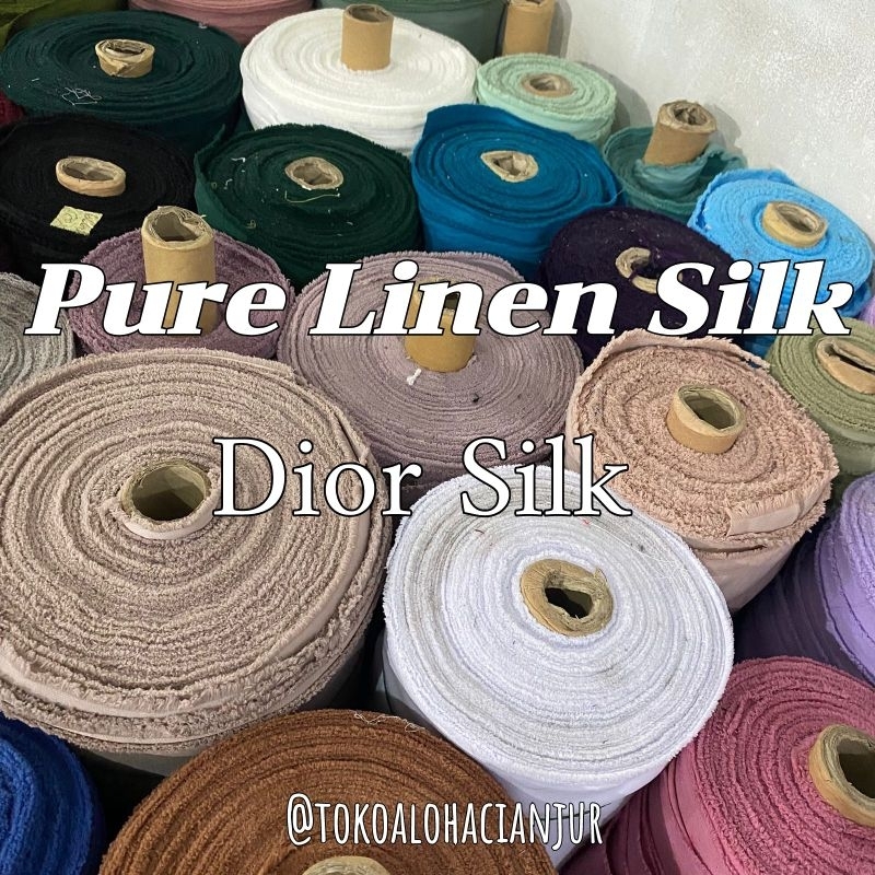 Kain Dior pure linen silk- dior silk- linen silk - dior pure linen silk -bridesmaid silk- seragam ko