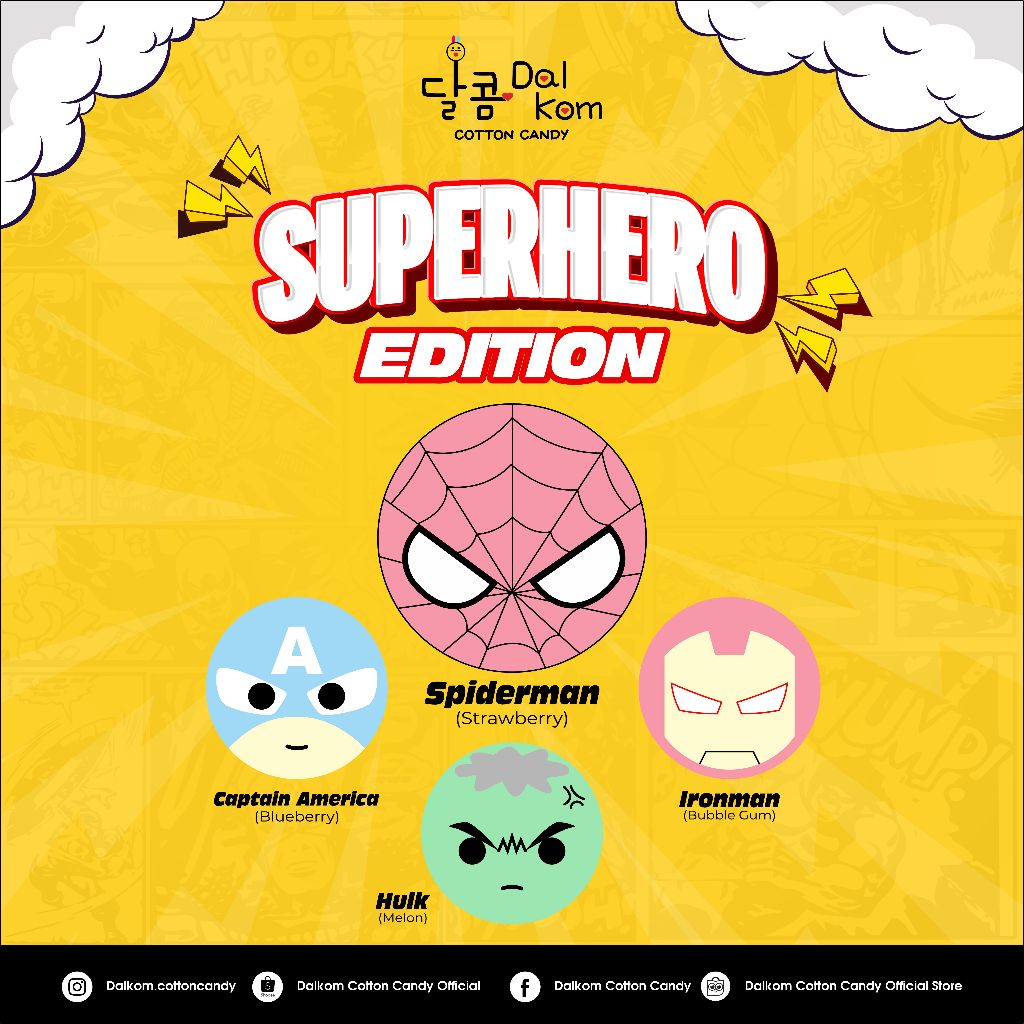 

Navi_Lezatoz Dalkom Bucket_Super Hero/ Cotton Candy / Gulali / Arum Manis