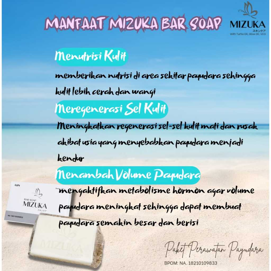RB MIZUKA BAR SOAP PEMBESAR PENGENCANG PAYUDARA 100% original BPOM