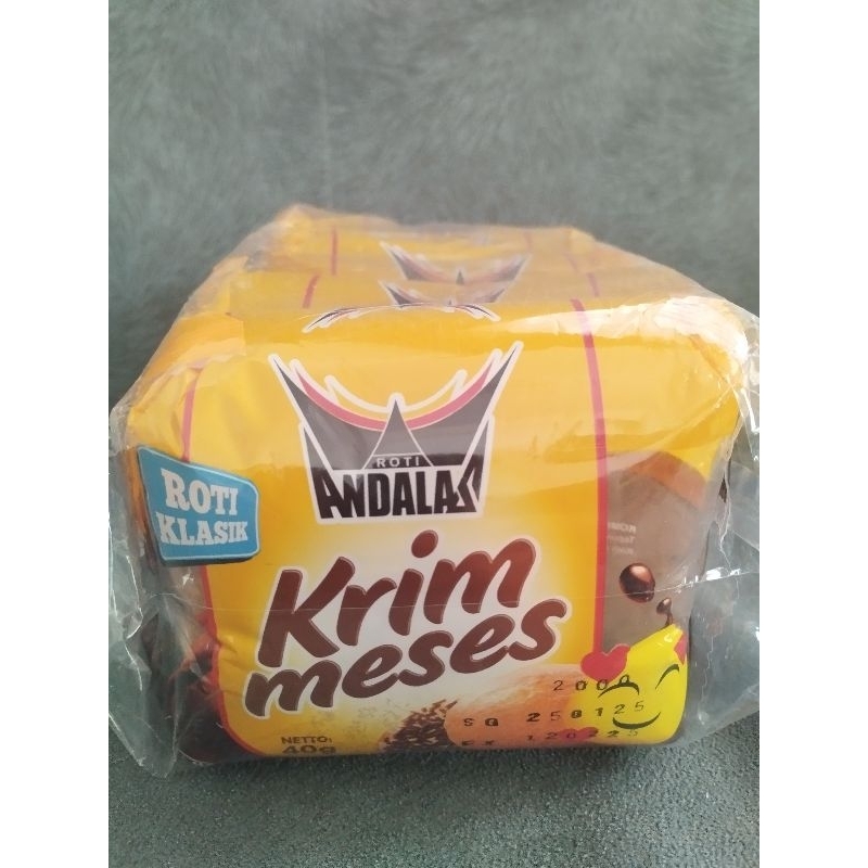 

Roti Krim Meses Andalas Roti Klasik 40gr Harga Satuan atau 1 Pack isi 5