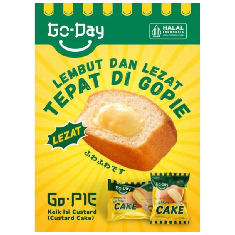 

Go-Day Go-Pie Custard Cake ( 1 renceng isi 10 pcs )