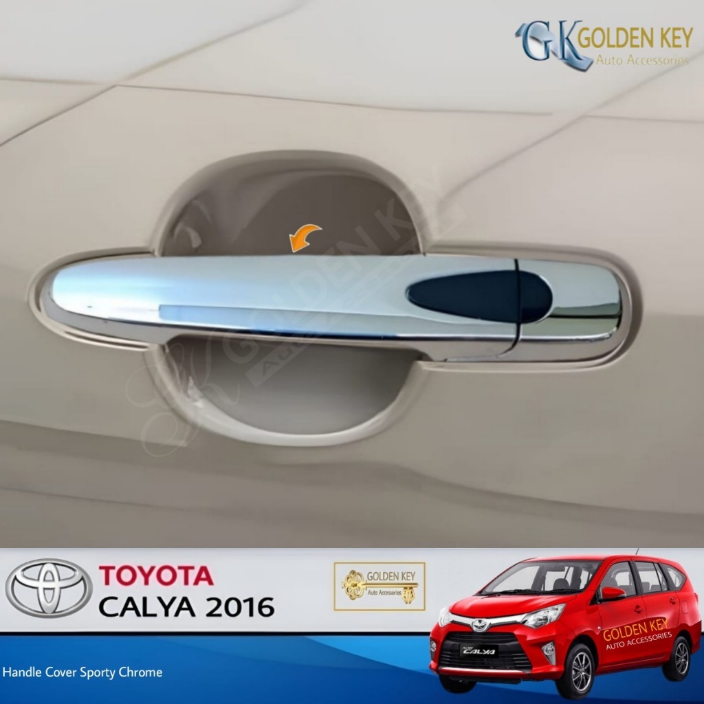 Cover Handle Calya 2016 Pegangan Pintu Sporty Chrome