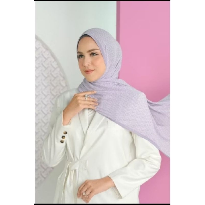 buttonscarves bimu pleated shawl - lavender