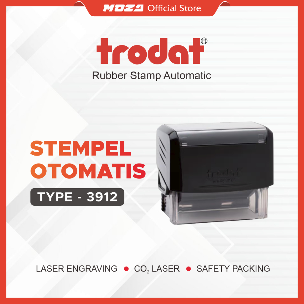 

Stempel TRODAT 3912 - Rubber Stamp Automatic - Stempel Karet Otomatis - Custom Ukuran 47mm × 18mm