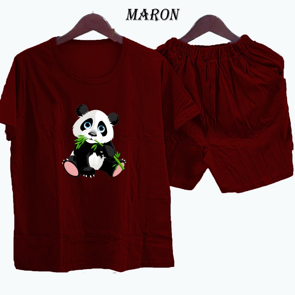 MakeGrosir - SETELAN ONE SET PANDA | BAJU SETELAN WANITA CELANA PENDEK