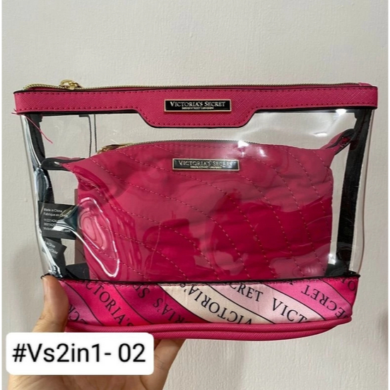 MADAME - ( FS ) 1 SET POUCH VS 2 IN 1 PINK IMPORT PREMIUM (#vs2in1)