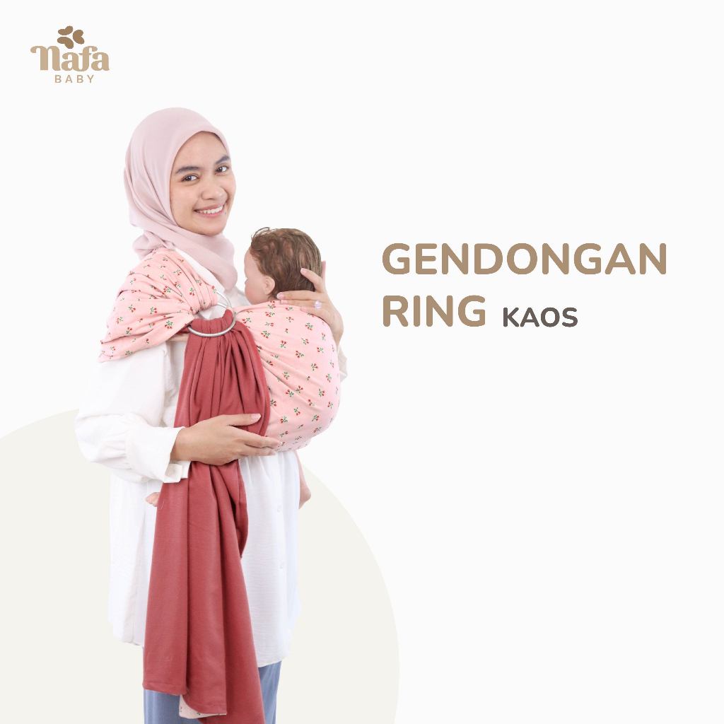 NAFA BABY - Gendongan Bayi Ring Sling Kaos Bolak Balik | Gendongan Ring Sling Kaos 2 in 1