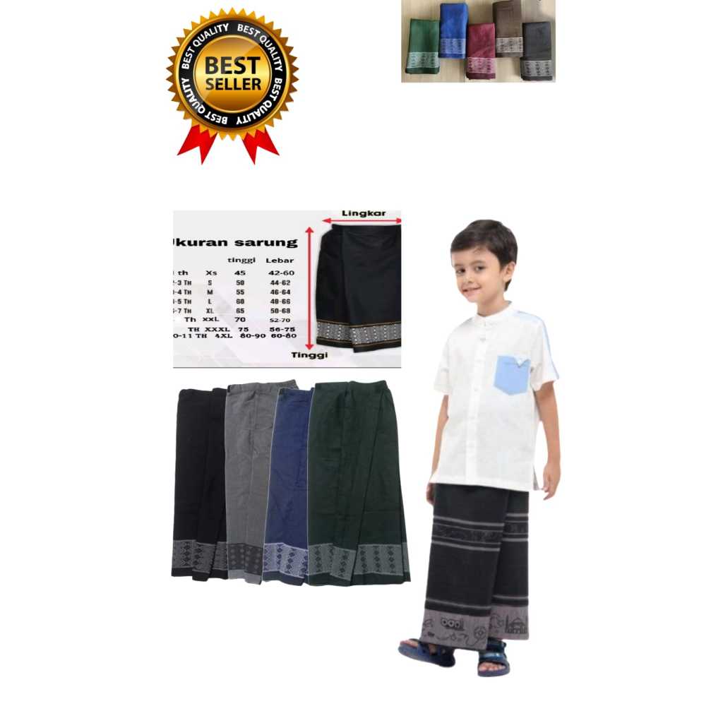 Sarung Anak Laki-Laki 3 Tahun Instan