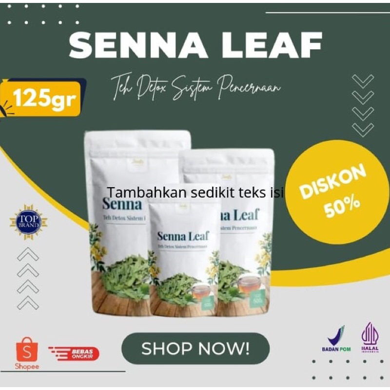 

Senna leaf isi 125gram teh herbal halal bpom