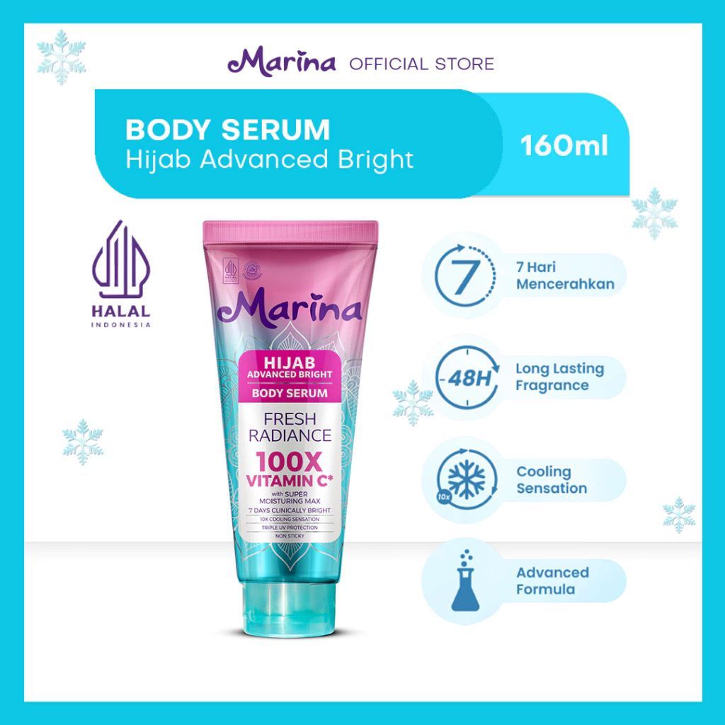 Marina Hijab Advanced Bright Body Serum Fresh Radiance 160ml