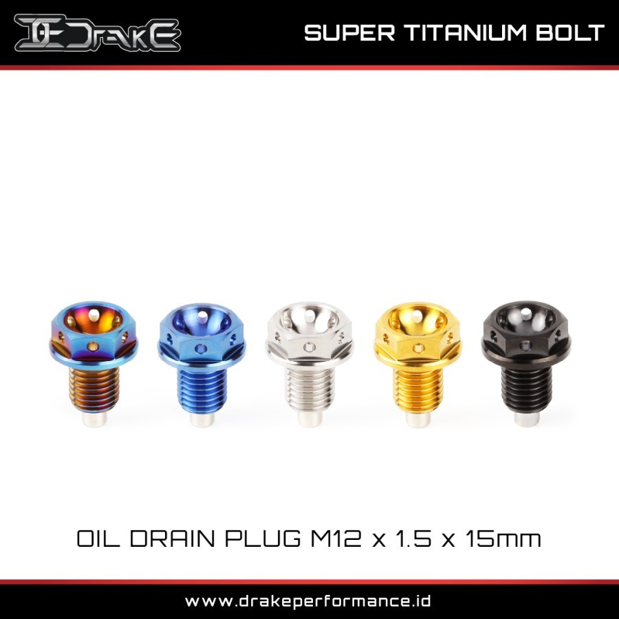 Drake Baut Titanium Tap Pembuangan Oli Mesin Vario Mio Beat Scoopy Nmax PCX 150 160 CBR 250RR Uk M12