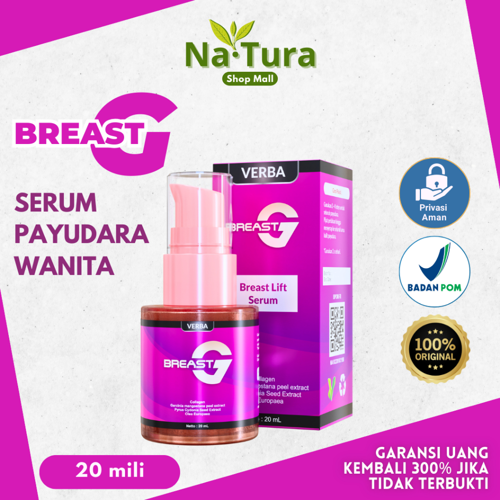 VERBA BREAST-G Serum Pembesar Payudara Wanita - Isi 20 Mili - BPOM - Alami