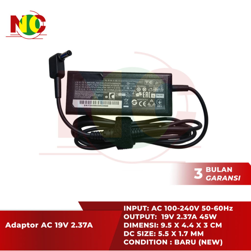 Adaptor Charger Laptop AC ASP ES1-111 ES1-131 ES1-432