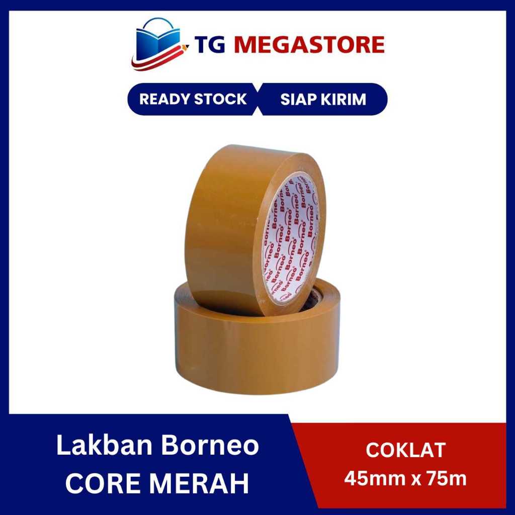 

Lakban Borneo CORE MERAH Coklat 45mm x 75m