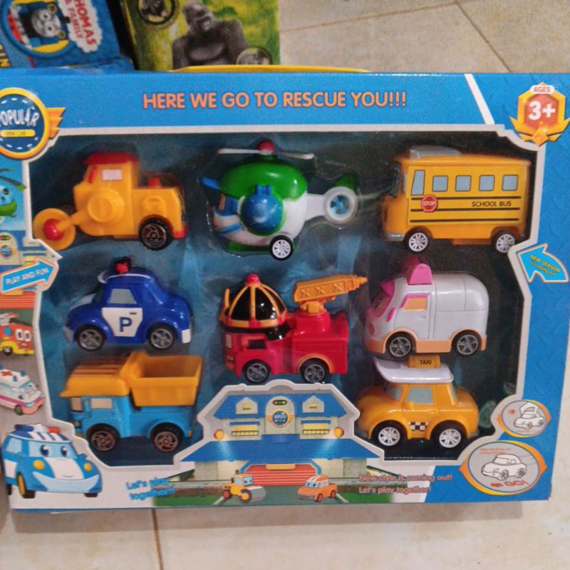 MAINAN MOBIL MOBIL POLISI ISI 8 MAINAN MOBIL POLI PLASTIK