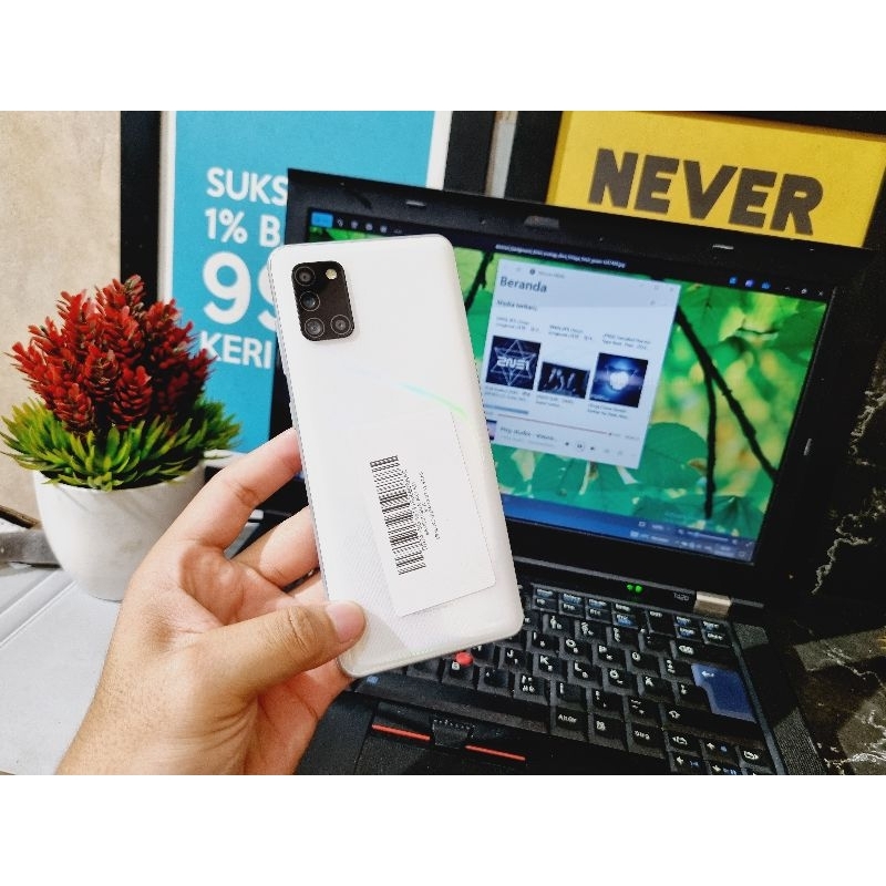 SAMSUNG A31 WHITE RAM 6/128GB NO MINUS RESMI TERMURAH