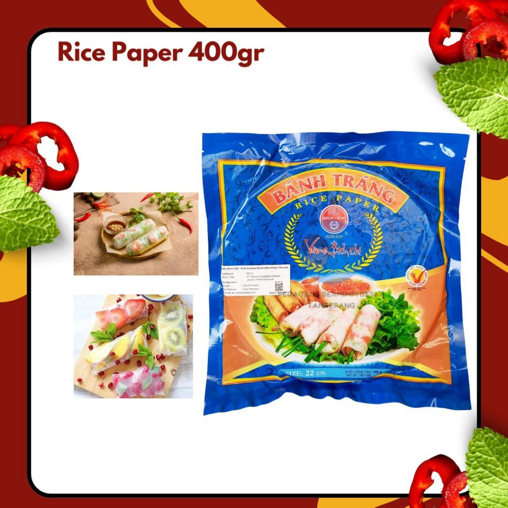 

Banh Trang Rice Paper 400gr 22cm / Kulit Lumpia Vietnam