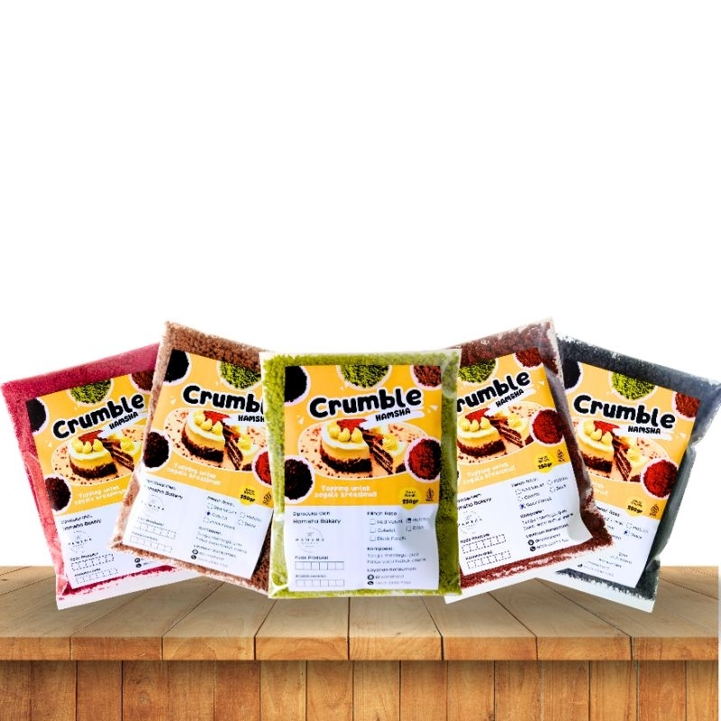 

Crumble Premium untuk Topping Kreasi Cake Roti Tiramisu Donut Minuman Milkshake Frappe 250 gram
