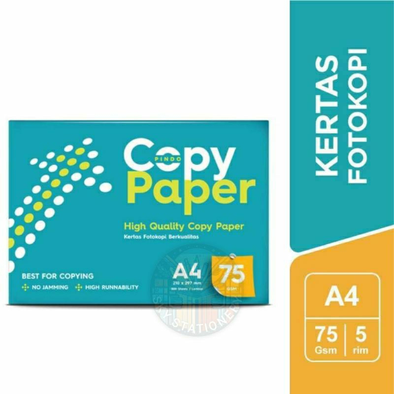 

Kertas HVS A4 Copy Paper Kertas Print 75 Gsm 1 rim