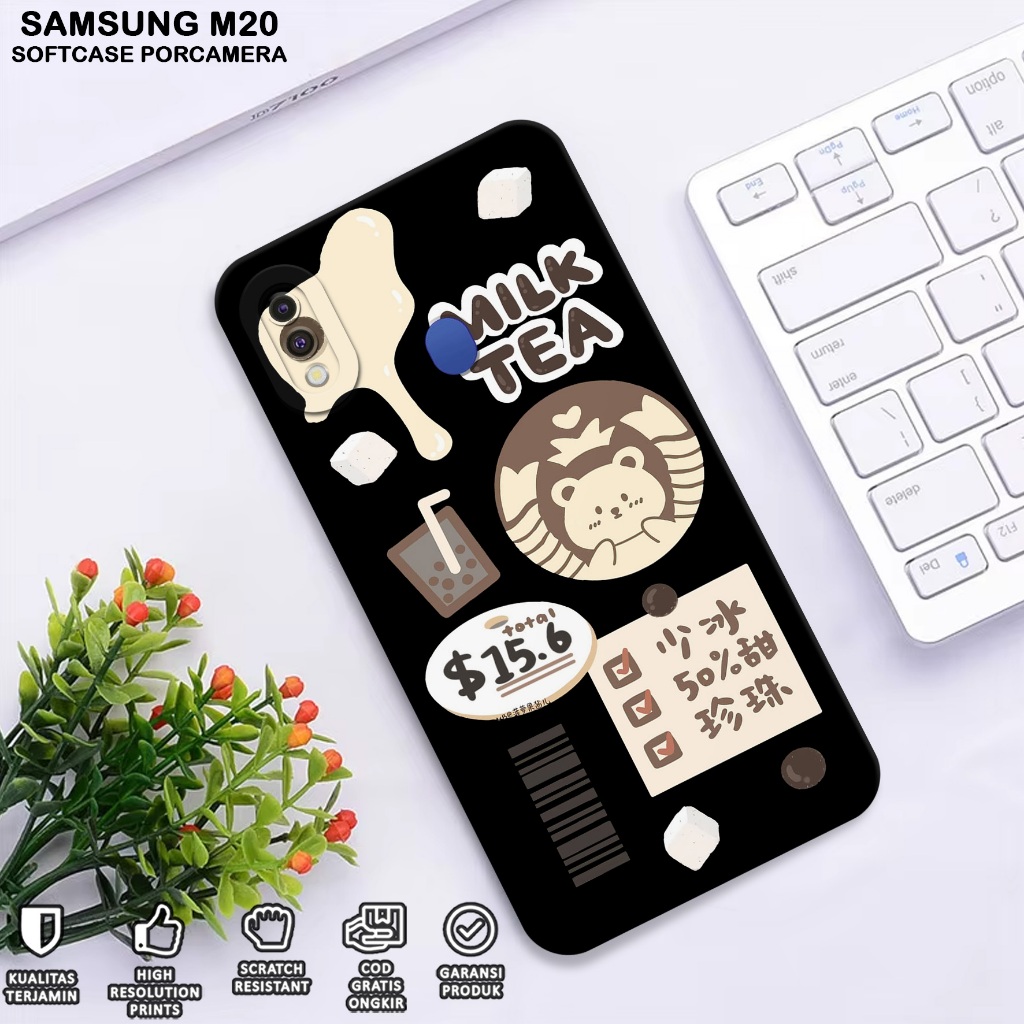 Case Hp Samsung M20 - Casing Hp Samsung M20 - Softcase Samsung M20 MOTIF STARBUKS - Case Samsung M20