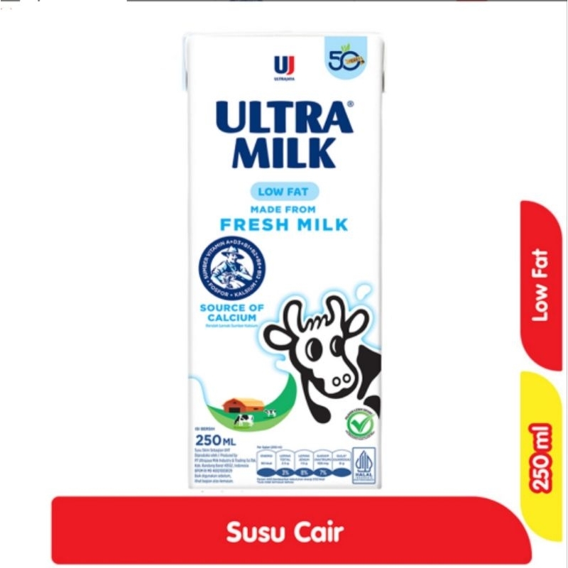 

Susu Ultra UHT Low Fat 250 ml