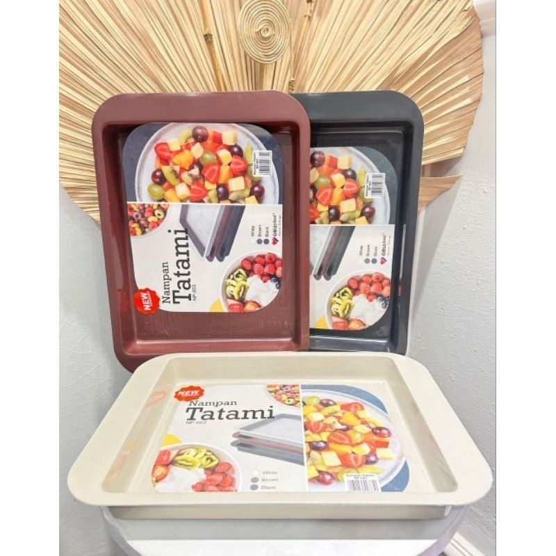 Nampan Plastik Segi Empat Tatami NP-003 GBU/Plastik 20,5x30,4cm - Kitchenware