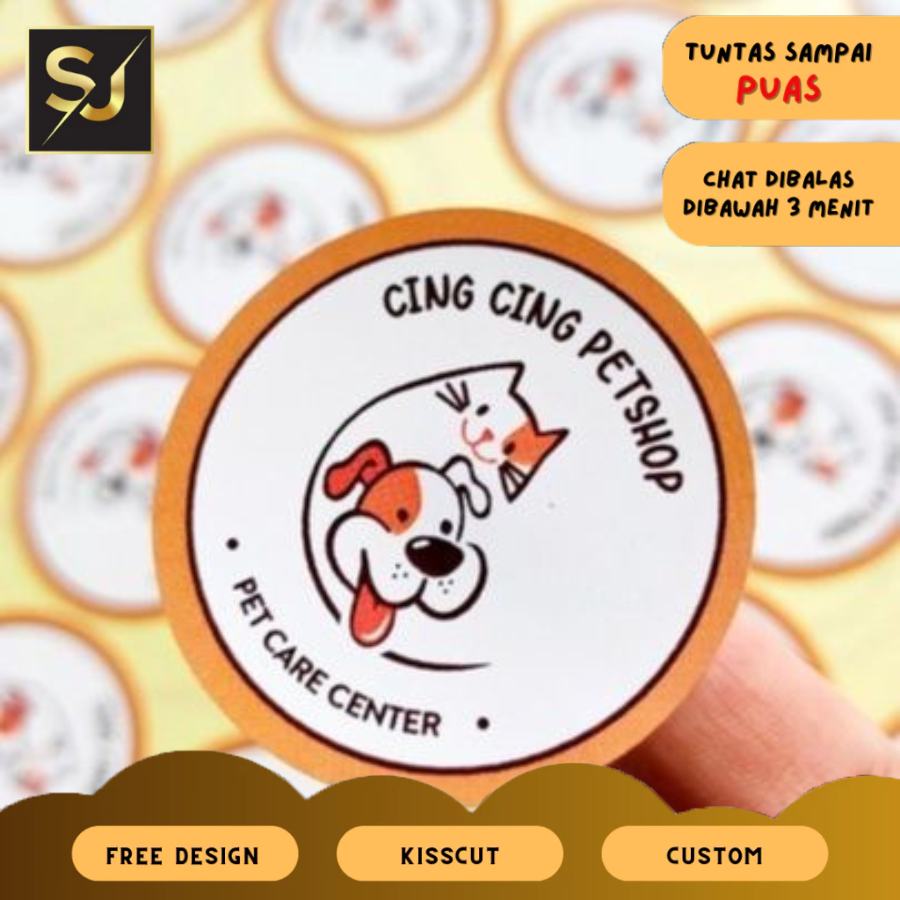 

SBC 2-7 Sangjaya Cetak Stiker Label Olshop Custom Sticker Logo Makanan Produk Cemilan Minuman