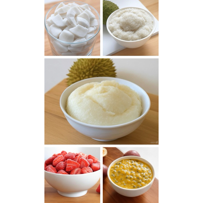 

Strawberry Frozen | Daging Durian Montong Frozen | Sirsak Frozen | Daging Kelapa Muda Frozen | Markisa Frozen - 1kg