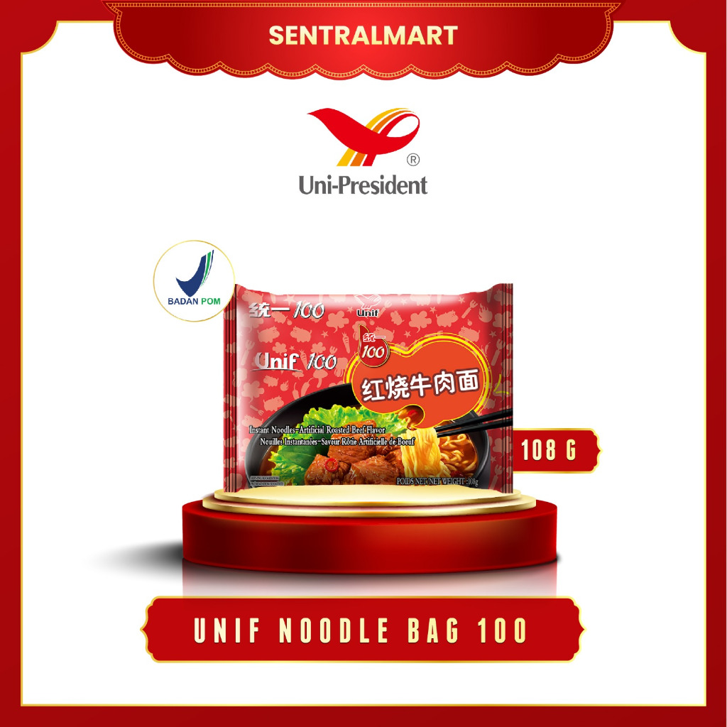 

Unif100 Beef Noodle Mie Instan Kuah Sapi - Roast Beef Flavour kemasan 108g