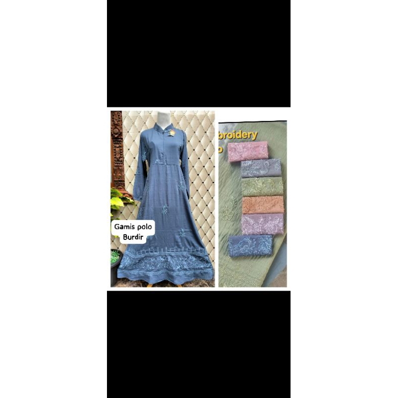 Gamis pololinen bordir