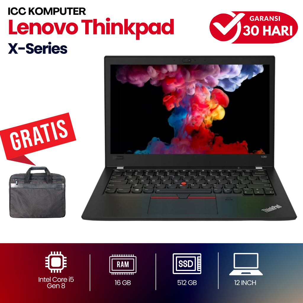 Lenovo Thinkpad X390 X280 X270 X260 X250 X240 X230 X13 Core i5 Ram 16GB SSD 1TB - Second Murah & Ber
