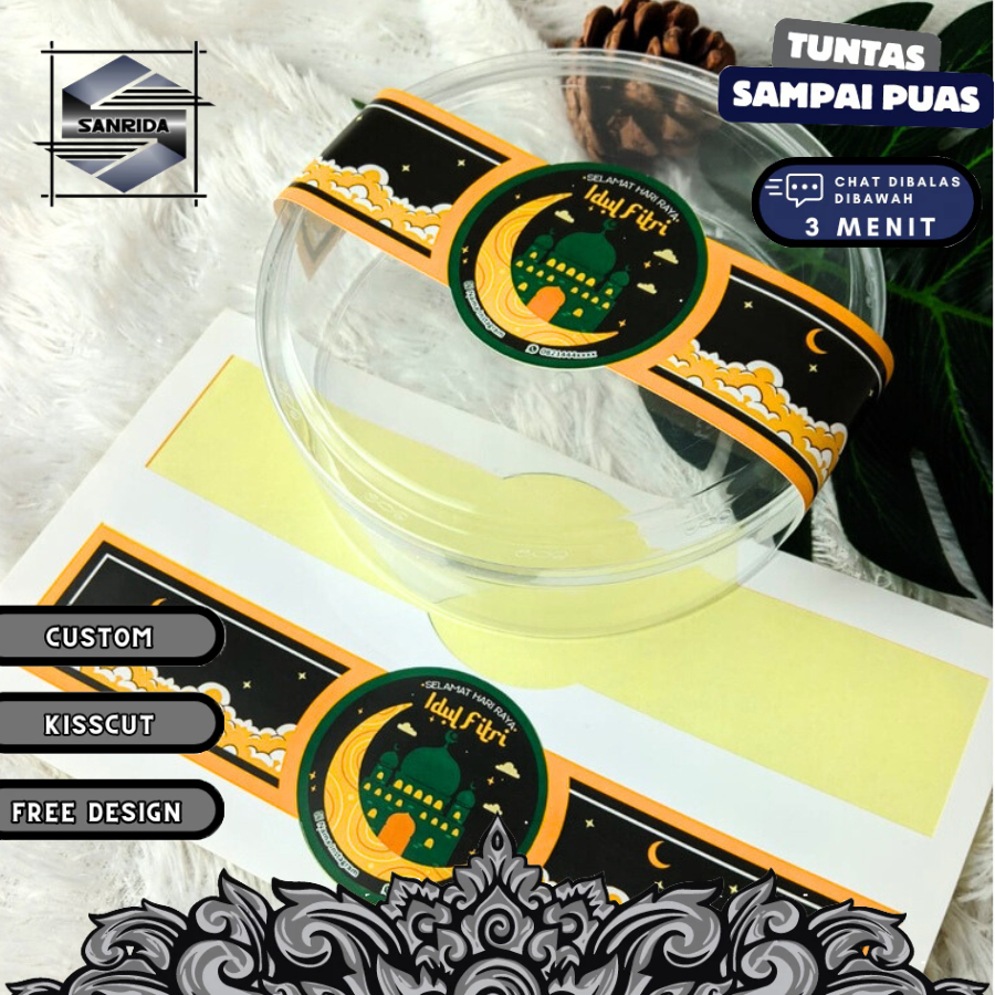 

Free Desain Custom Toples Idul Fitri Kue Kering Sanrida Sticker Print Segel Lebaran Idul Fitri