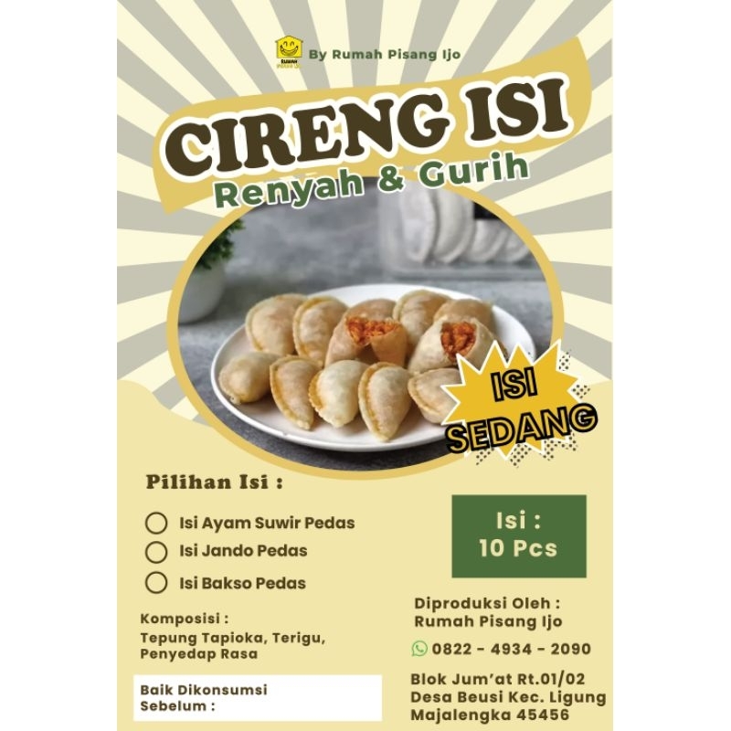 

Cireng SEDANG Isi Ayam Suwir, Isi Jando dan Isi Bakso By Rumah Pisang Ijo