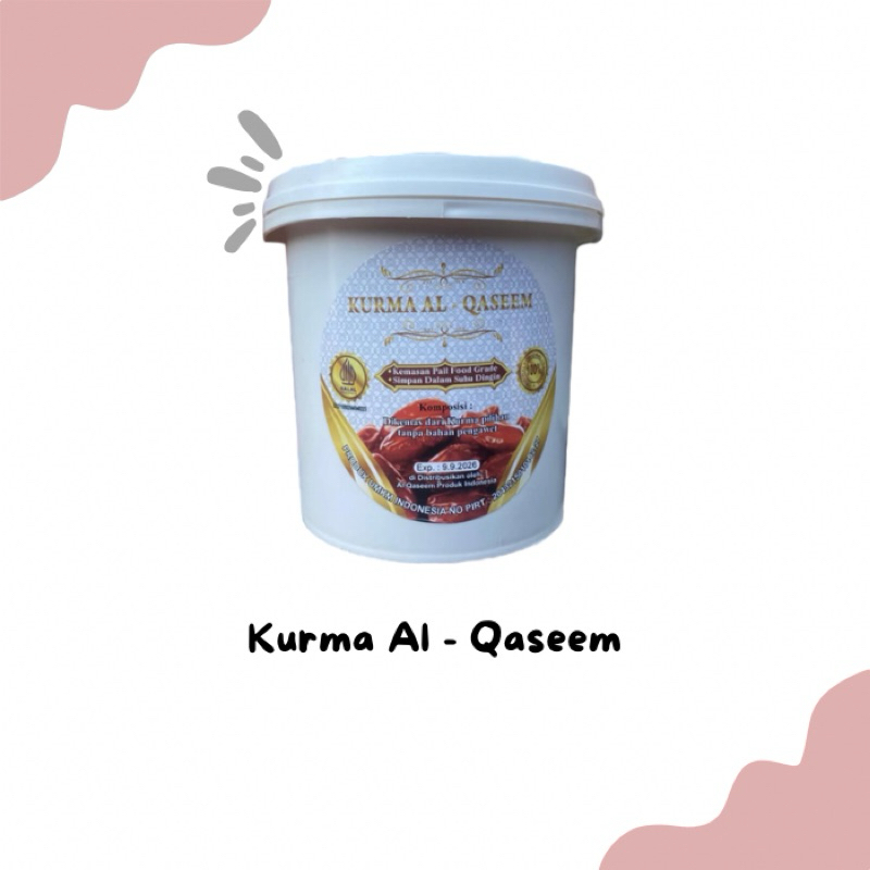 

Kurma Al-Qaseem Kemasan Timba (+-500Gram)